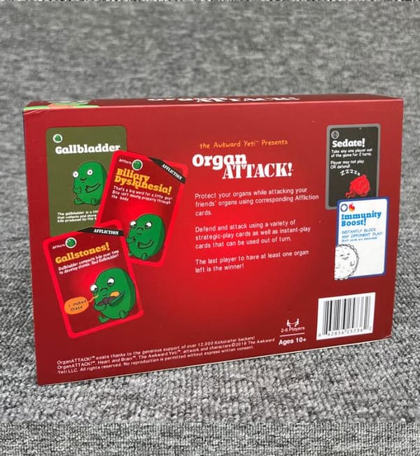 Organ Attack Human Organ Attack Strategispel Kort-GAMMEL