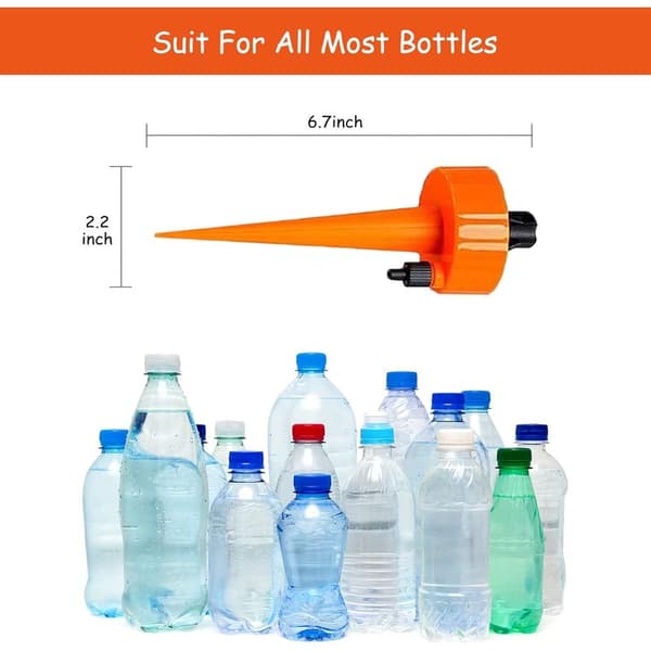 Drip Irrigation Bottle, Automatic Plant Watering Drip Irrigation with Water Flow Control Valves (12 pcs)