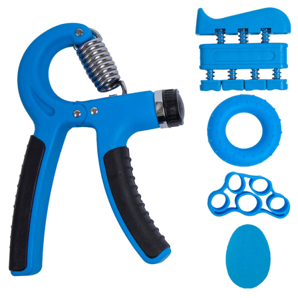 Hand Grip Strengthener 5-pack justerbar handgripare, Finger Stretcher Resistance Extensor Bands, Finger Exerciser, Grip Strength Ring & St.