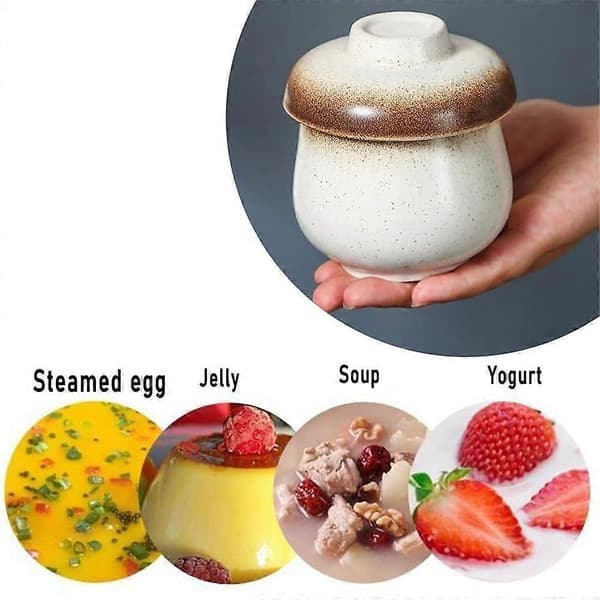 Porcelain Egg Cups with Lids, Ceramic Steamer for Chawanmushi and Coddled Breakfast
