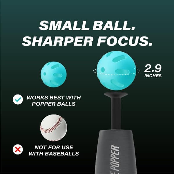 Tee Popper, Nylon Strength, Baseball Training for Hitting Without a Pitcher 1 Popper Ball Included [Ho]