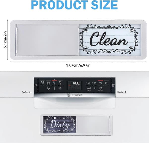 1 Clean Dirty Dishwasher Magnet, Double-Sided Magnetic Dishwasher Indicator