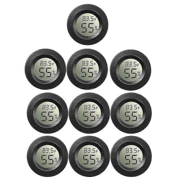 10-pakning Mini Hygrometer Termometer Digital LCD-skjerm For Veksthus Barnerom Reptil Inkuba [DB]
