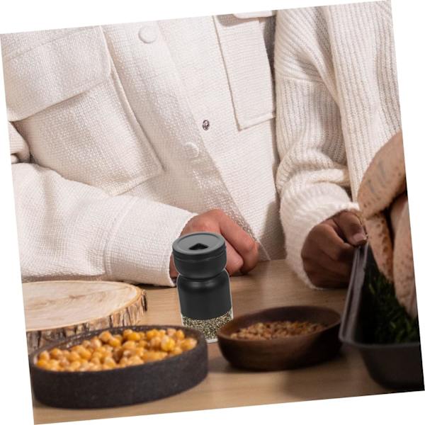 Glas Salt- og Peberkrydderisæt med Justerbare Hældningshuller - Rustfrit Stål - Landlig Salt- og Peberkrydderi
