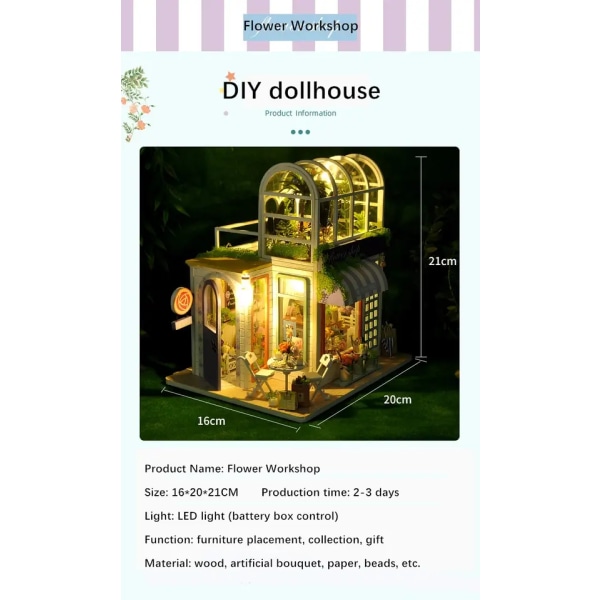 DIY Miniatyr Dollhouse Room Kit - Kit DIY Craft Hobbyer for kvinner/menn Gaver til tenåringer Voksne Hjemmeinnredning