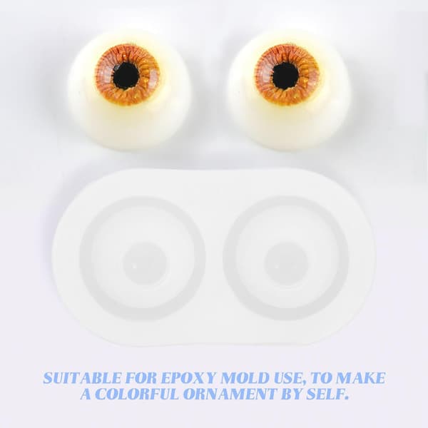 5 stk silikone epoxy øjenform dukke kunstform DIY legetøjsøje blandet mønster