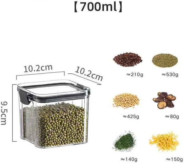 4-pack Food Storage Containers with Lids, Perfect for Pantry Organization and Storage
