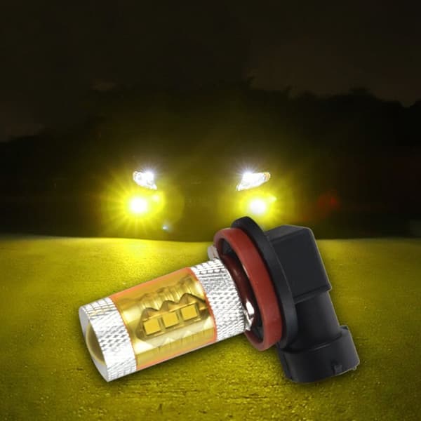 2X 60W H11 16SMD LED-kjørelys DRL gult lys