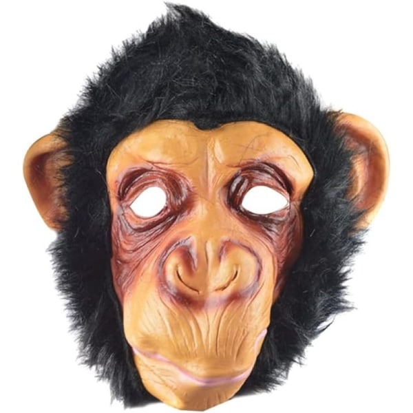 Abemaske, Nyhed Halloween Kostume Party Animal Head Mask, Black Chimp Mask, Halloween Gorilla Mask Cosplay Party Prop