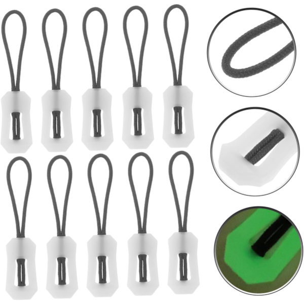 Practical Zipper for Outdoor Activities 10 Pcs Luminous Zipper Pulls