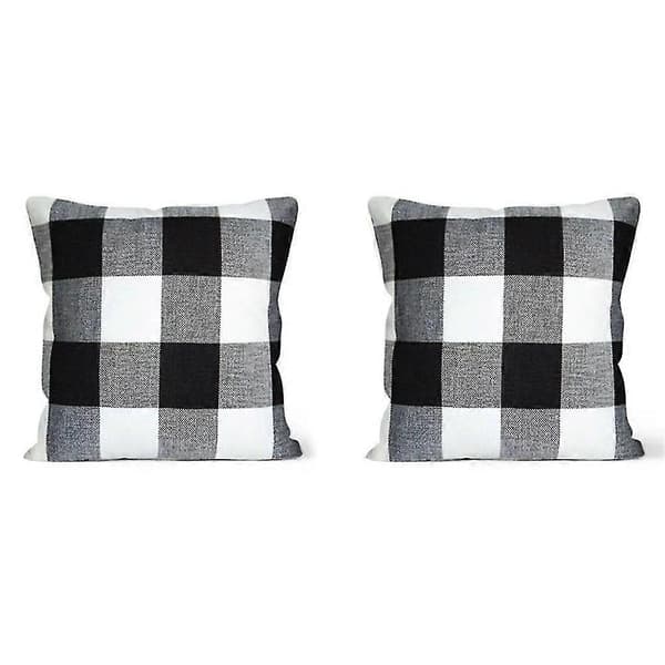 Tyynynpäällinen Lisävaruste Raidallinen 2kpl/setti Ruudullinen Tyyny Kotiin