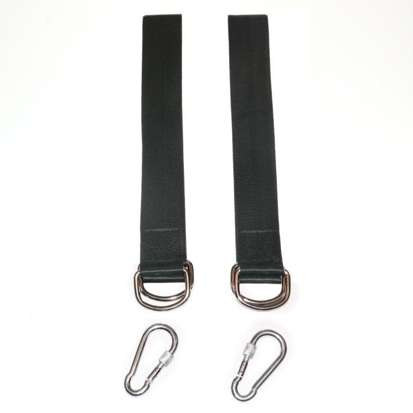 Sett med hengende stropper holder ，5 fot ekstra lange stropper stropp med sikrere låse-snap-karabinkroker Perfekt for tresvinger og hengekøyer, perfekt for husker
