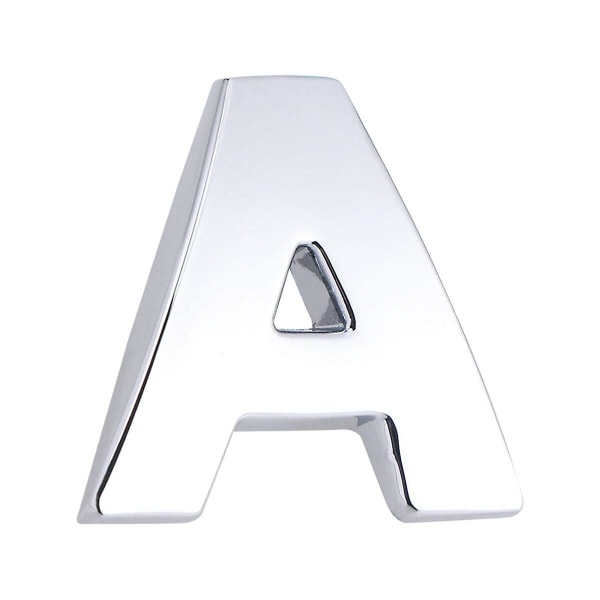 3D-klistermärke Numbers Bilstyling Bil Alfabetsklistermärke Autodekal Auto Metal StickerSilver Silver