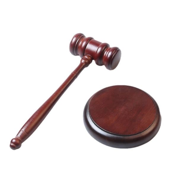 Wooden Gavel, Judge's Gavel, Training Tool, Striking Gavel with Base