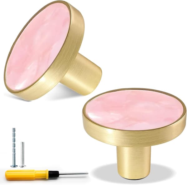 2-pakning gullknotter for kommodeskuffer 2-pakning rosa 4\" 2 Pack Pink