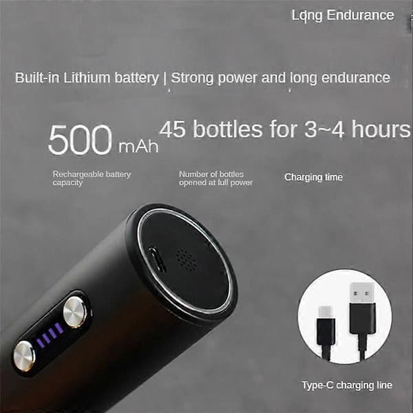 Electric Wine Opener Automatic Corkscrew Wine Opener for Beer Rechargeable Bottle Opener Foil Cutter