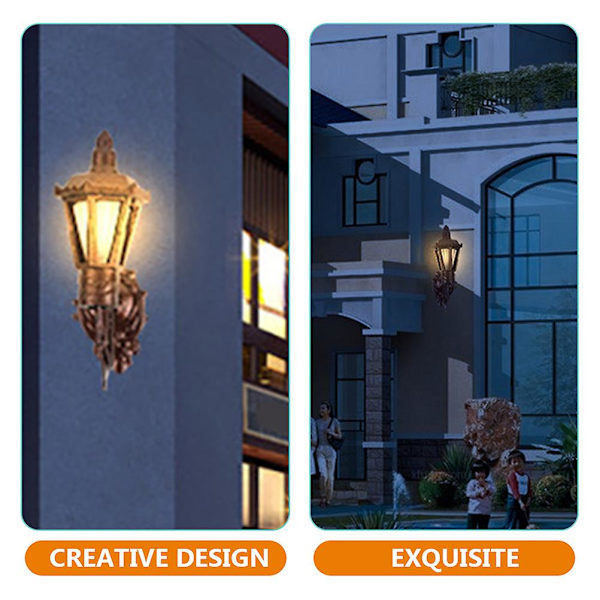 5 stk Miniatyr Vegglamper Mini Landskapslamper Mini Hus Layout Dekor DIY Forbruksvarer Gull 1 Golden 1 2.8X1CM