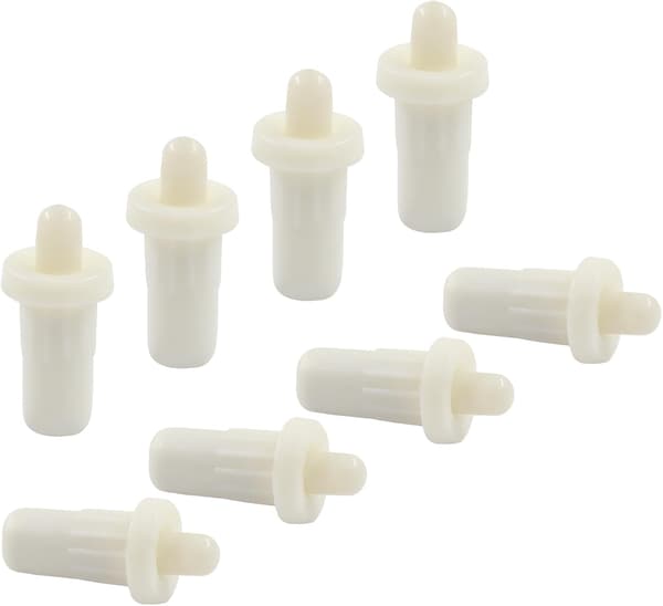 8 st skåpdörrsreparationsstift 8 st vit vit White-Plastic