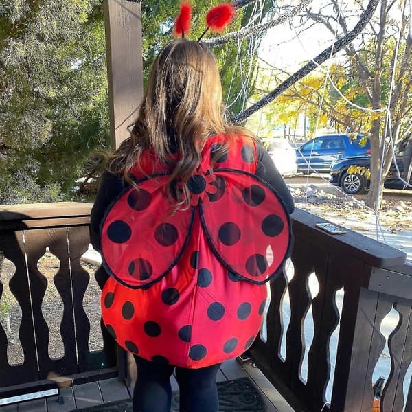 Adult Red Bee Ladybug Halloween Costume Set - L
