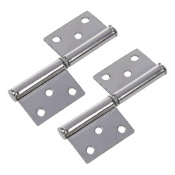 2 stk Sølvfarget Rustfritt Stål Vindu Flagg Dørhengsel 6,1 cm