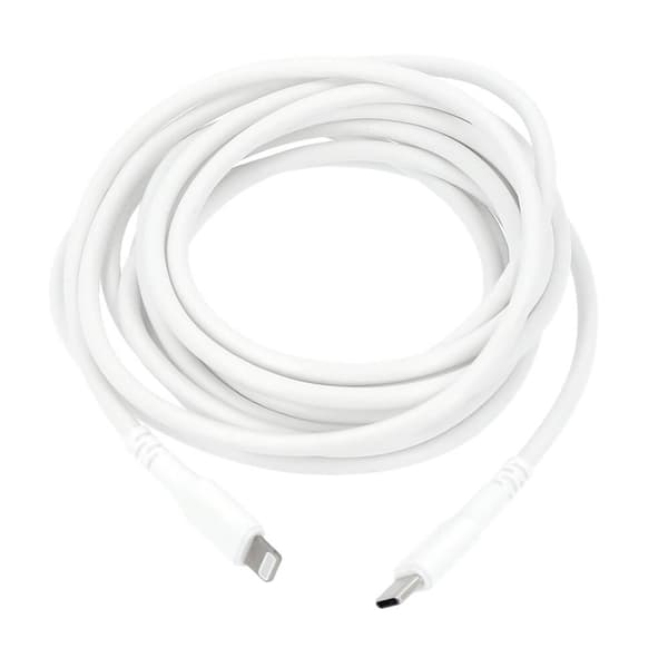 Laddkabel USB-C till Lightning 3m Vit MFI C94 Vit