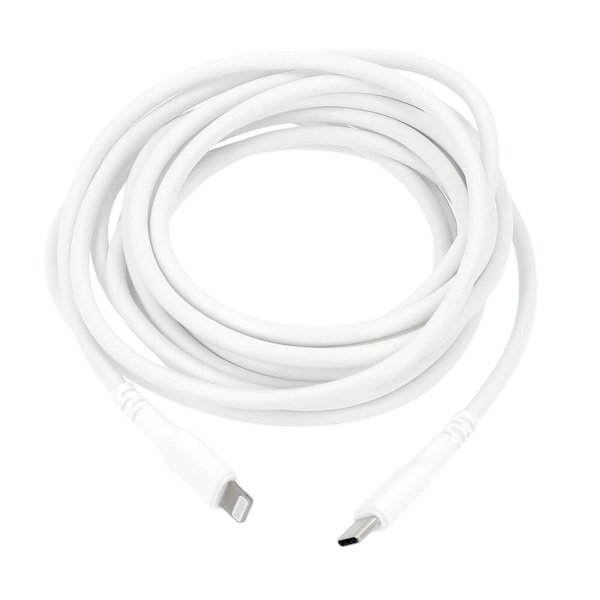 Ladekabel USB-C til Lightning 3m Hvid MFI C94 Vit