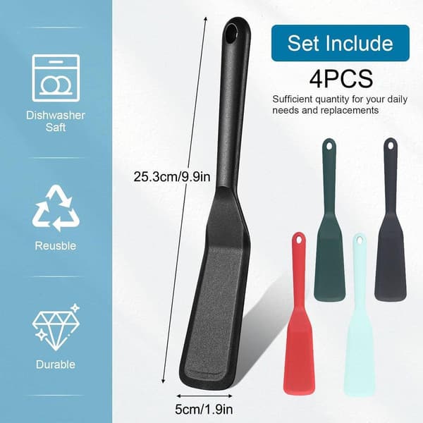 4 Pcs Silicone Spatulas Non-stick Pan Spatula-FA-