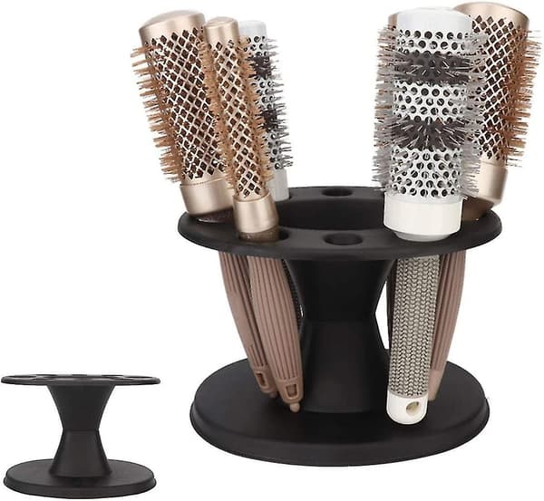Comb Storage Rack, Round Hair Tool Holder, Salon Brush, Scissors, Flat Iron, Curling Iron, Comb Accessory Holder A