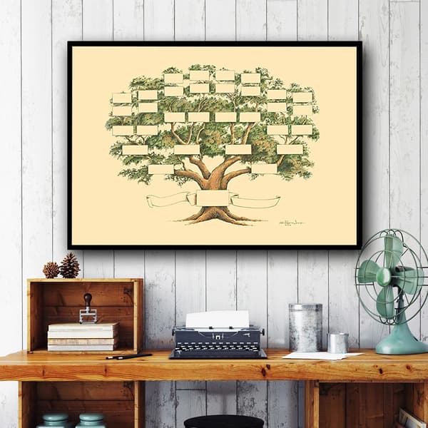 6 Generation Family Tree Chart for Family History and Ancestry-FA-