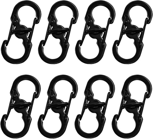 Pieces Liten Karbinhake, S-Form Dubbelklämma Karbinhake Mini Karbinhake Nyckelring, S-Typ Karbinhaksklämmor S-Typ Karbinhake