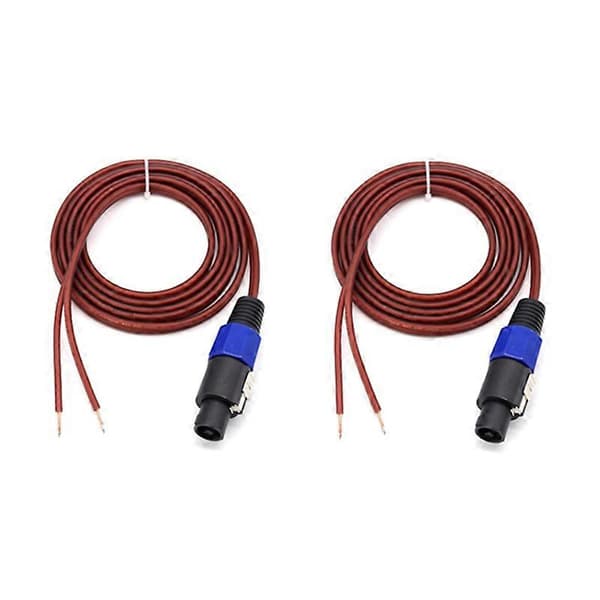 2 pcs Speakon Speaker Cable, Bare Wire, Open End, Audio Cable