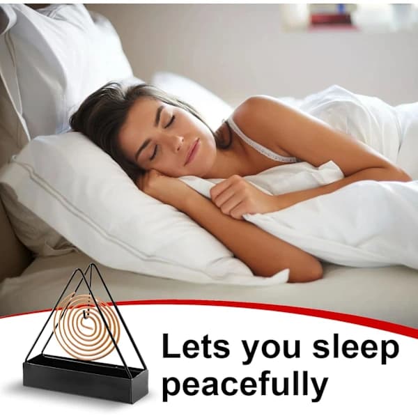 2 Pieces Black Metal Mosquito Coil Holders - Creative Triangular Outdoor Mosquito Coil Incense Spiral