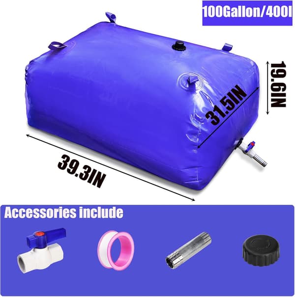 100 Gallon/400L vannlagringsblære