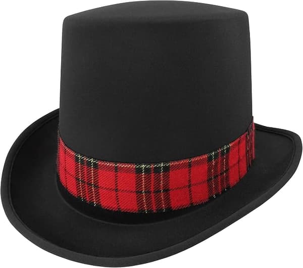 Snemand Tophat med Ternbånd Kristtorn og Bær - Jule Grim Sweater Fest Hatte - Caroler Kostume Tophat - Trætop