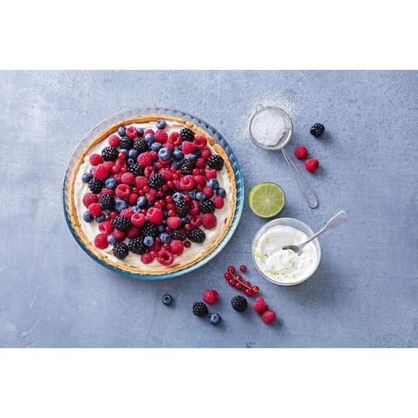 Glass Pie Dish - 1 Piece - Borosilicate Glass - Thermal Shock Resistant - Microwave Safe - 2