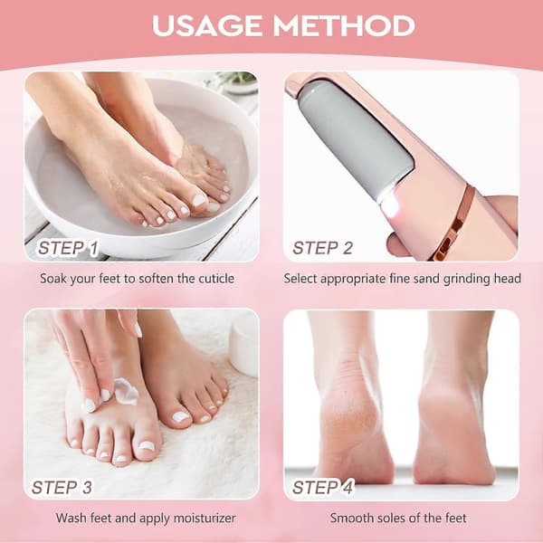 Nuve Smooth Pedicure Stick, Elektrisk Hård Hudfjerner til Fødder, Ref: 4450