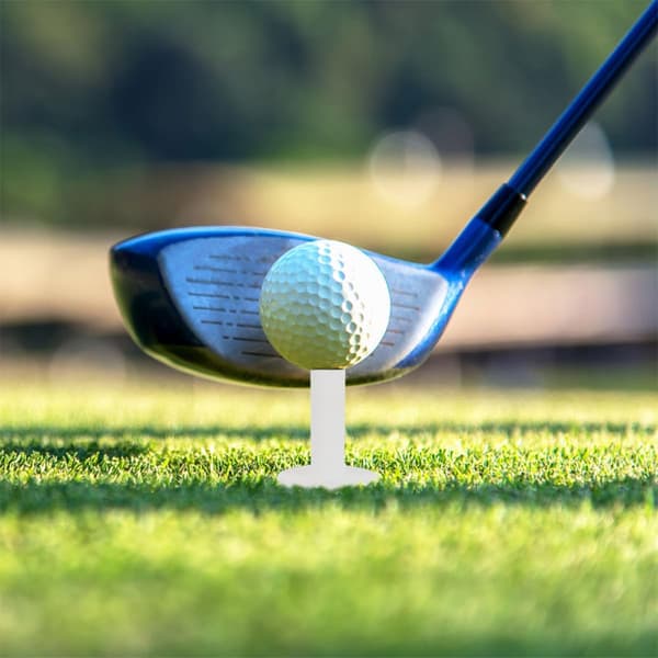 6 stk. uknuselige silikon-golfpegger med 35 mm-75 mm flat holder