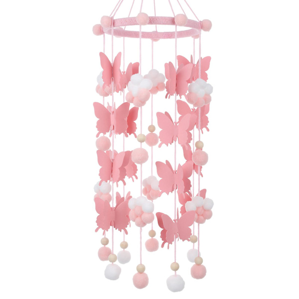 Husets Ornamenter Baby Shower Gave Mobilen Hengende Leke Innflyttingsgave Takdekorasjon Barnehage Veggdekorasjon Barnehage Vindklokker Rosa 60X15CM Pink 60X15CM