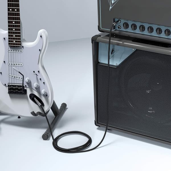 Guitar Kabel 5m Elektrisk Instrumentkabel Basforstærkerledning Lige til Lige til Elguitar, Basguitar, Elektrisk Mandolin, Pro Audio,