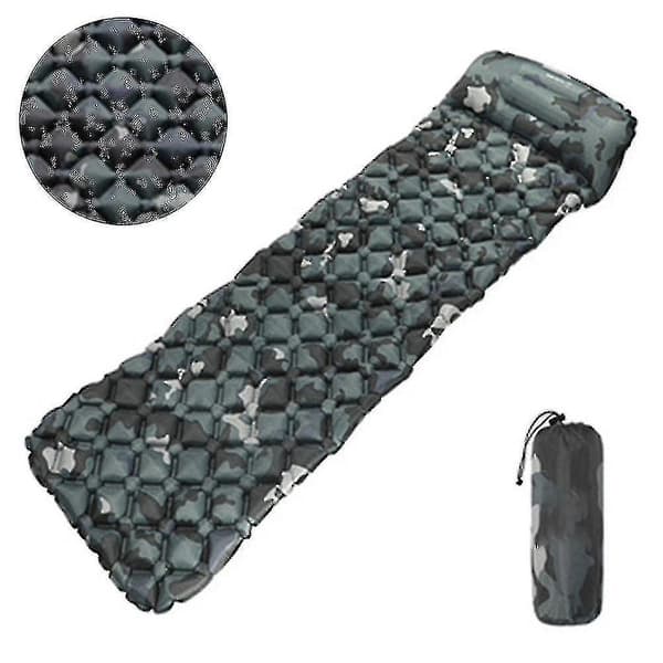 Ultralight sleeping pad with built-in pillow, inflatable camping mattress for backpacking, travel [DB]