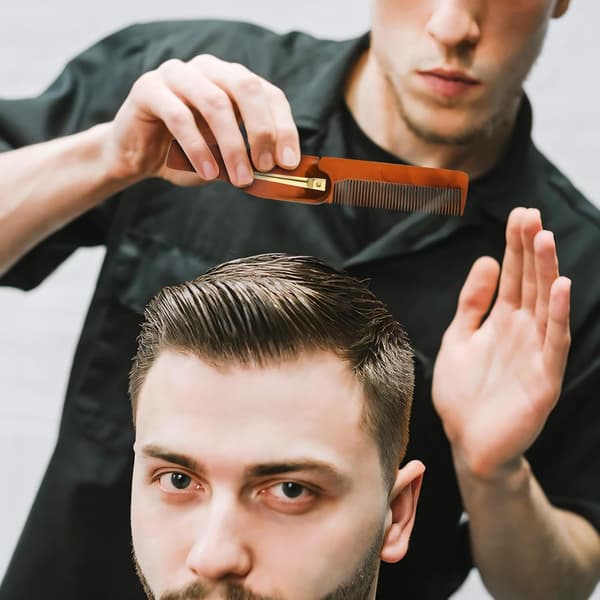 2 pcs Foldable Beard Comb for Men, Fine Tooth Comb, Portable Pocket Combs for Beard and Hair, for Travel and Daily Use