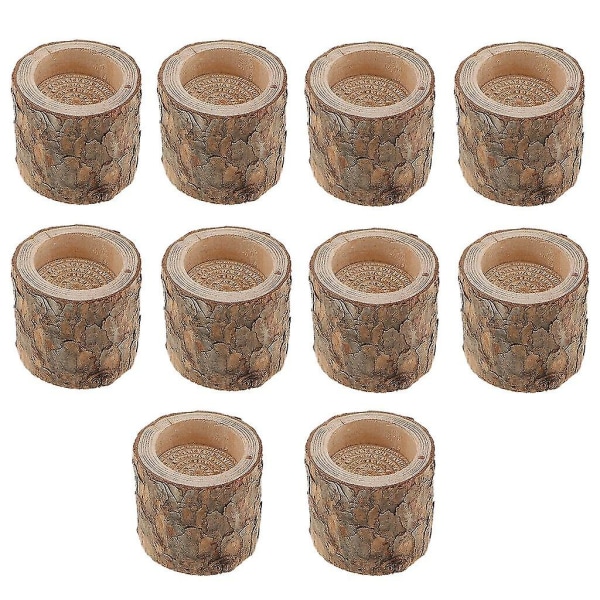 10 stk Rustikk Lysestake Tealight Holder Bryllup Hjem Decor