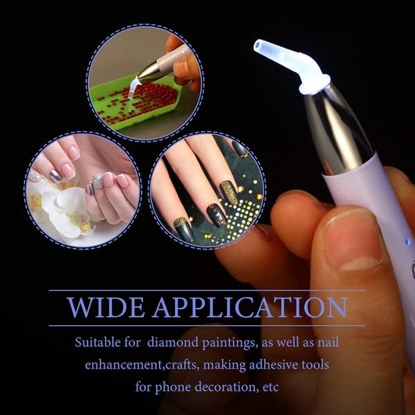 Diamantmalerpen med lysende spidsborepen 5D DIY Diamantmaling