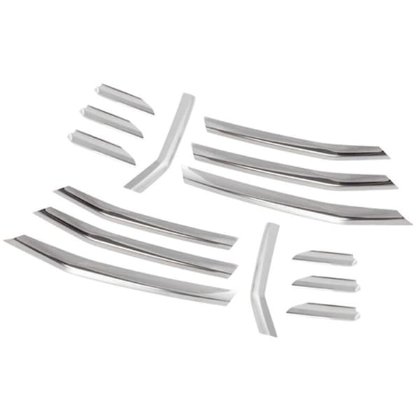 14 Pcs Stainless Steel Fog Light Strips Decorative Sequins for A3 2017-2020 Car Styling