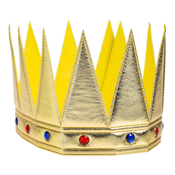 Barnkläder Kungskronor Män Fest Kung Cosplay Kung Baby Första Födelsedag Hatt Tyg Kungsguld 55x12.5cm
