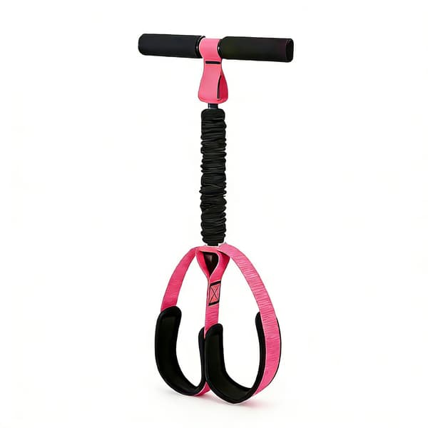 Fodbetjent modstandstræner, sit-up-hjælpemiddel - Rosa Pink Pink