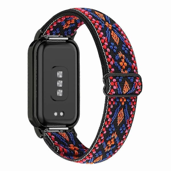 Justerbar elastisk nylon urrem til Redmi Band 2, åndbar smarturrem Orange Pink Orange Pink