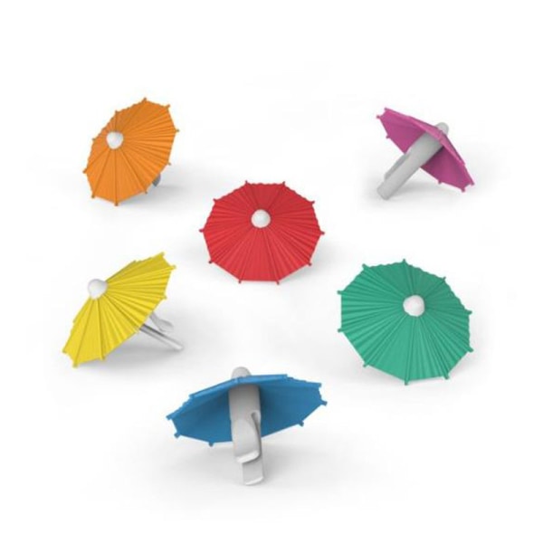 Paraplydrinkmarkörer, set med 6, paraplyvinglasmarkör