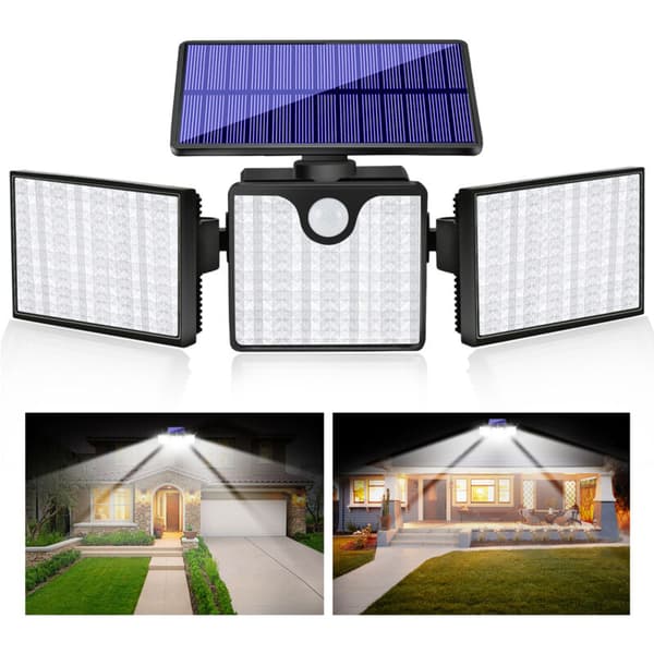 266 LED Utendørs Solcellelampe med Bevegelsessensor, IP65 Solklassifisering