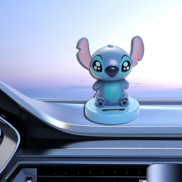 Bobble Head Bilpynt Bil Dashbord Dekor Stitch Figur DB Blå 10cmx10cmx12cm Blue 10cmx10cmx12cm